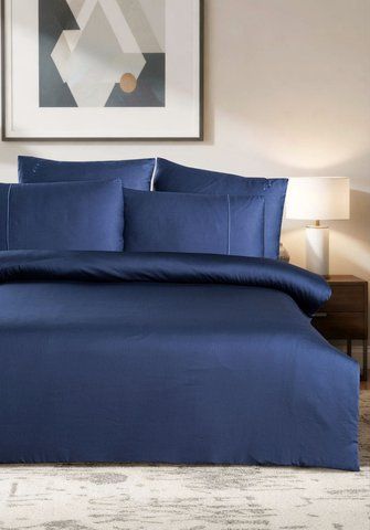Постільна білизна Luoca Patisca Stripe Satin 300 TC євро-розмір Faye Navy Luoca Patisca 265810 фото