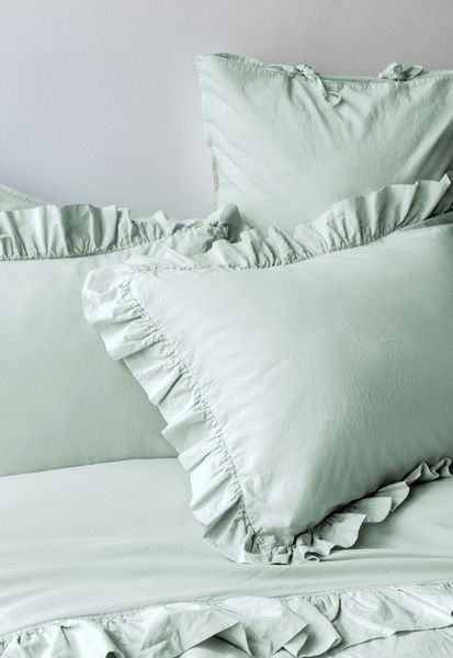 Постельное белье Issimo Frill Poplin Mint евро-размер Турция Mint 93030000 фото
