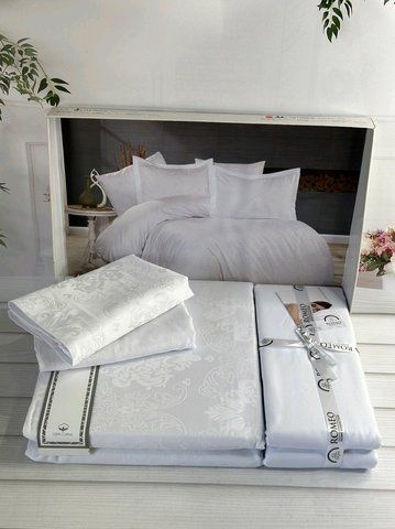 Постільна білизна Romeo Home "Ramses Wait" сатин бавовняна євро розмір Туреччина Ramses Wait 110062604 фото