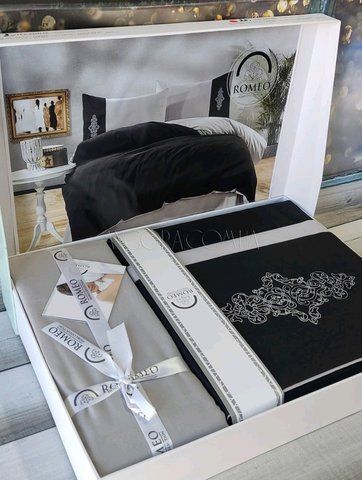 Постельное Белье Евро Размер С Вышивкой Хлопковое Romeo Home Турция Romeo home 132649 фото